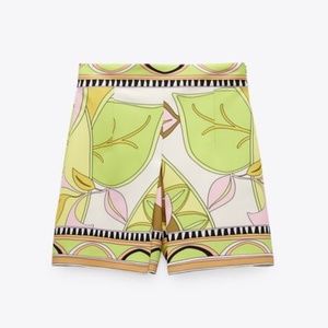 Zara printed high waist skort M